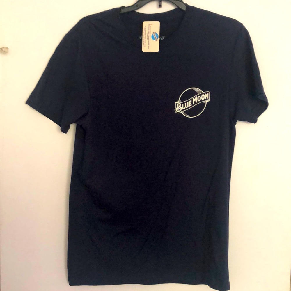 Blue Moon blue double sided tee shirt size S